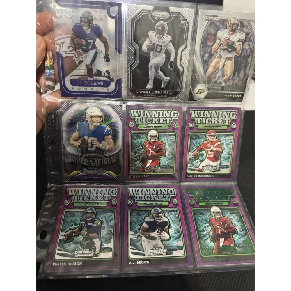 Football cards 162 Banger lot! Holos, auto, numbered, patch, rookie etc….